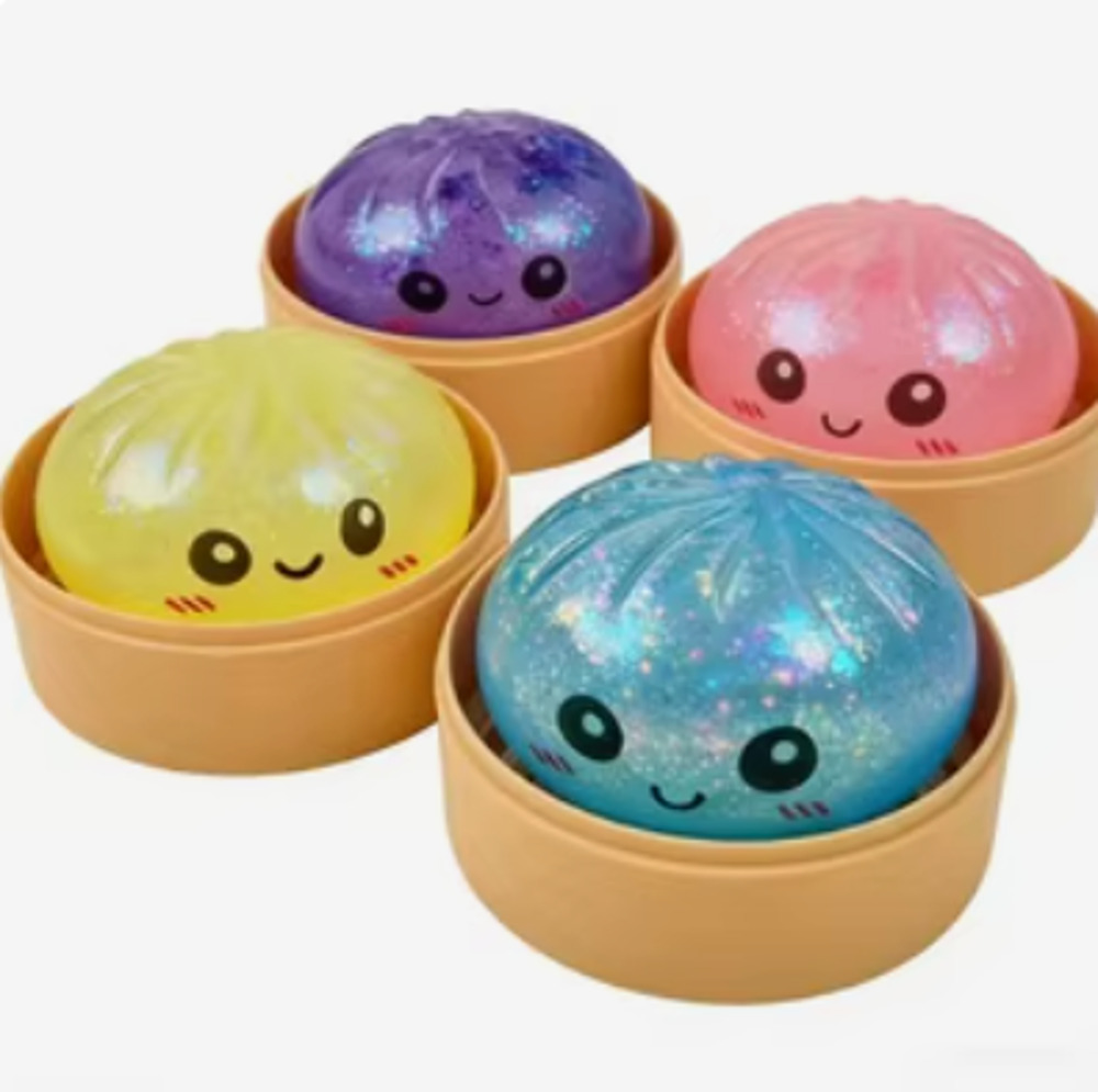 4 Pack - ASMR Squishy Steamed bun/dumpling set